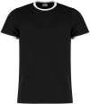 K508 KK508 Kustom Kit Fashion Fit Ringer T-Shirt Black / White colour image